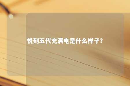 悦刻五代充满电是什么样子？