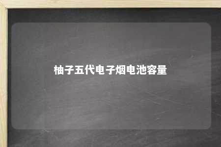 柚子五代电子烟电池容量